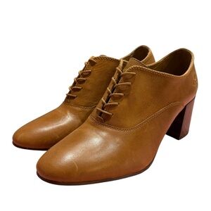 NWOT Patricia Nash Brown Leather Mara Block Heel Oxford Women’s Sz 9.5